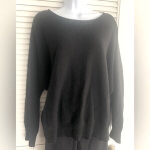 Eileen Fisher women’s black oversized cashmere sweater size Large